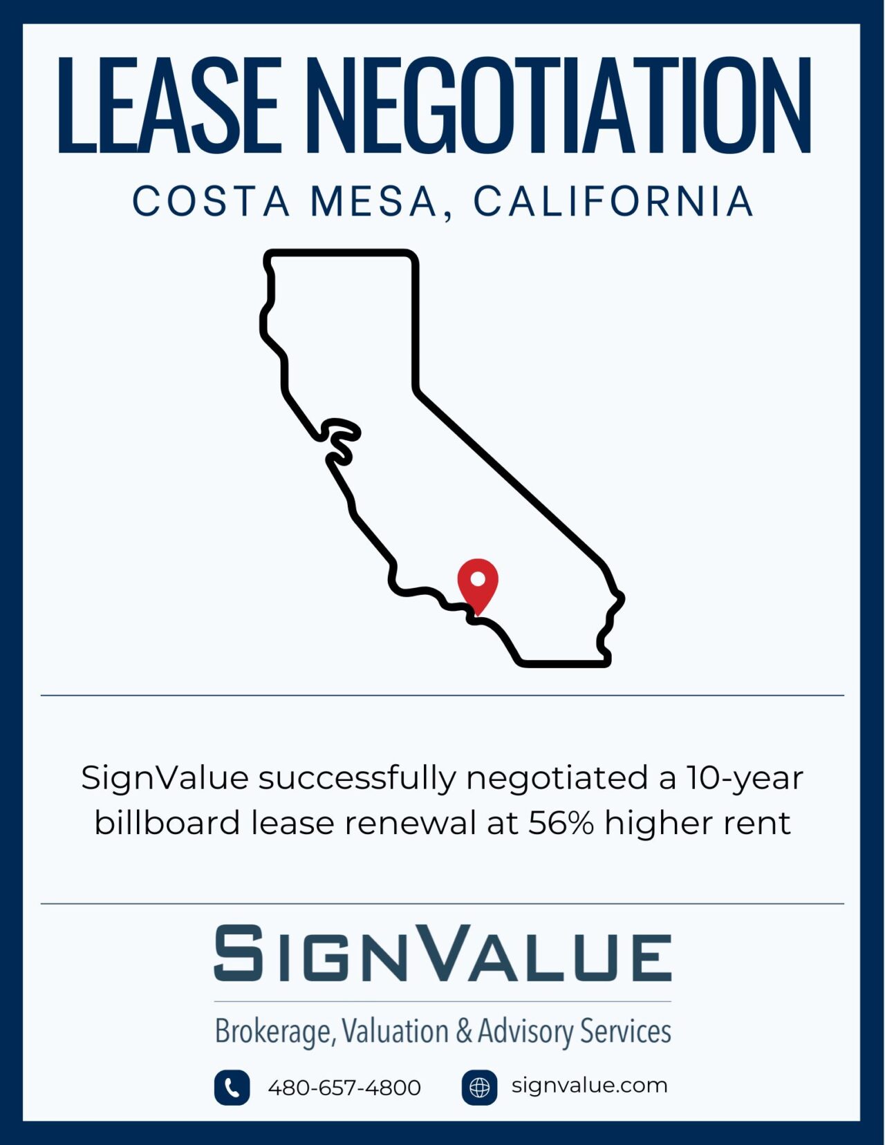 Lease Negotation – Costa Mesa