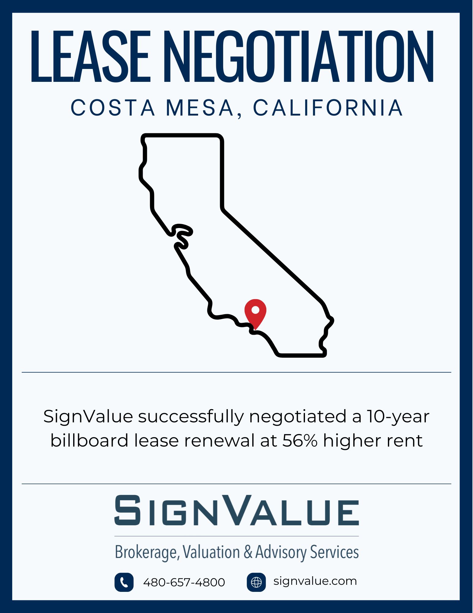 Lease Negotation – Costa Mesa