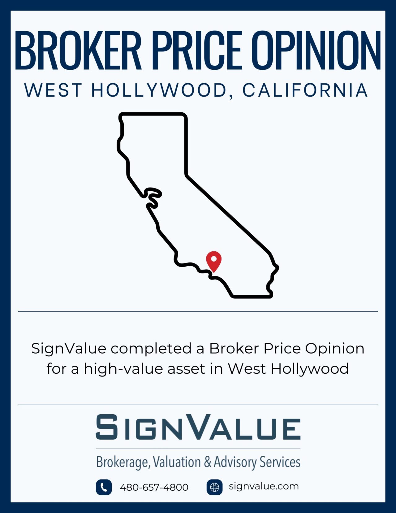 Broker Price Opinion – West Hollywood