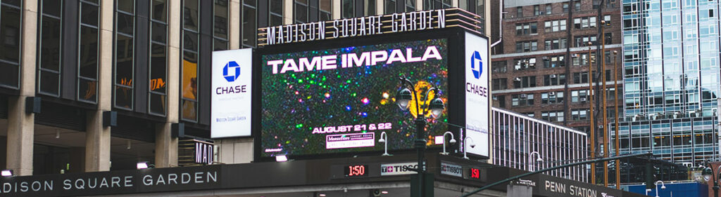 Billboard in city center